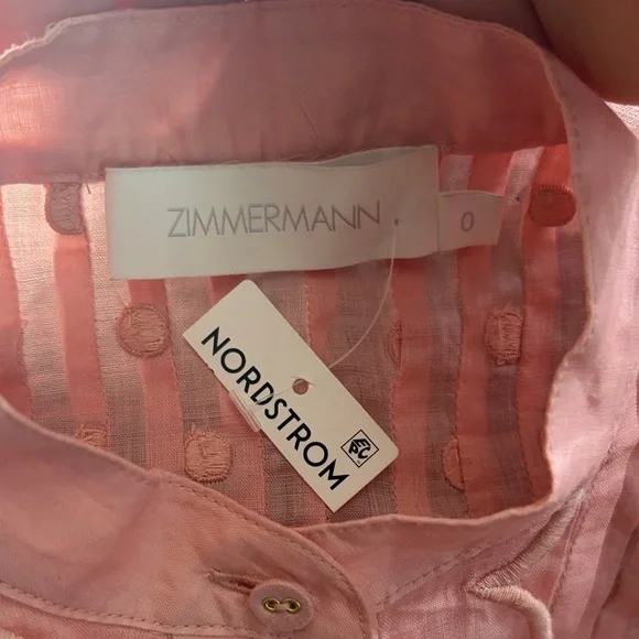 Zimmermann Mae Ruffled Ramie Shirt co NWT AUS 0=US 4 - Picture 12 of 14